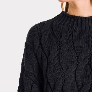 Zara Black Cable Knit Sweater